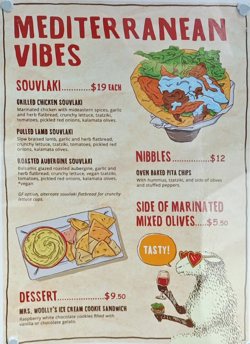 Menu Mrs Woolly's General Store-1